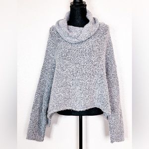Cozy Gray Cowl Neck Sweater